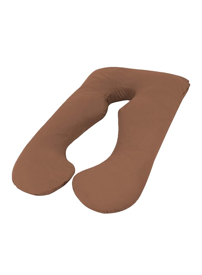 erorex U Shape Comfortable Pregnancy And Maternity Pillow With Removable Washable Cover Full Body Support Pregnancy Pillow For Sleeping Chocolate Brown - Image 1
