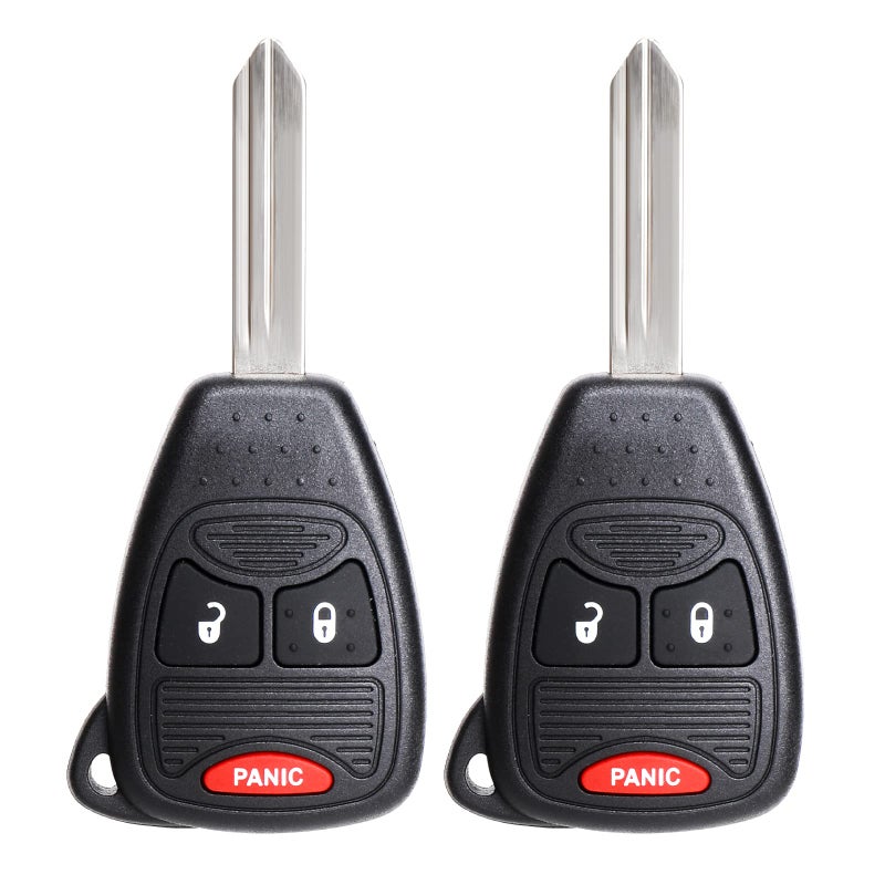 NPAUTO Key Fob Replacement Fits for Dodge Ram Dakota Durango Magnum Caliber Charger Nitro Avenger Jeep Wrangler Compass Patriot Chrysler 200 300 More Keyless Entry Remote Control OHT692427AA 2Pcs