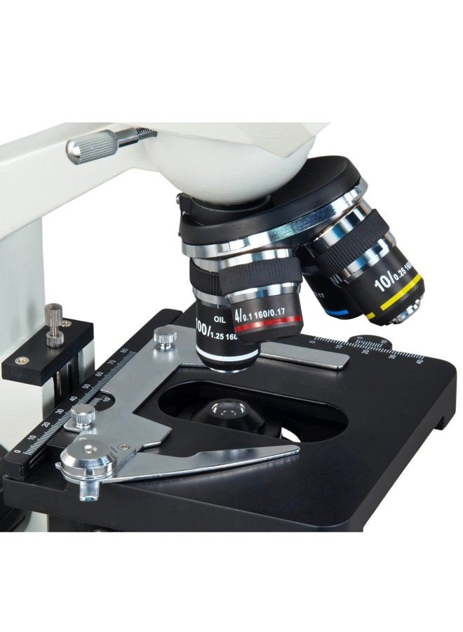 OMAX 40X-2000X Digital LED Compound Microscope with Built-in 1.3MP Camera and Double Layer Mechanical Stage Compatible with Windows and Mac - Image 3