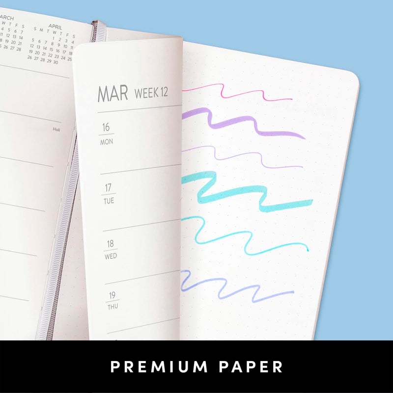 PAPERAGE 2026 Weekly & Monthly Planner, 12 Months (January 2026 - December 2026), 5.6 in x 8 in, Hardcover 2026 Planner with Weekly & Monthly Spreads, Note Pages, Stickers & Back Pocket â€“ Cognac - Image 4