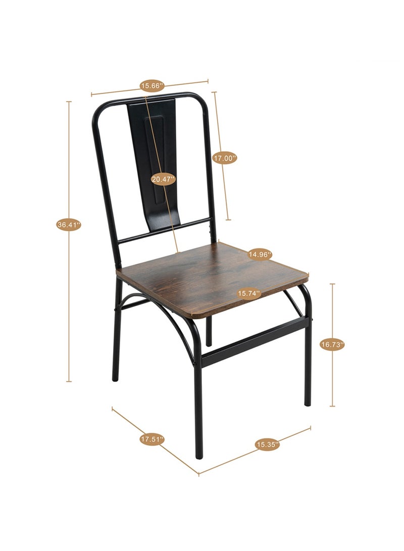 شويوين طقم طاولة طعام مكون من 5 قطع، طاولة طعام مع 4 كراسي، أثاث مطبخ عصري، مناسب للمنزل والمطعم والشقق - Image 5