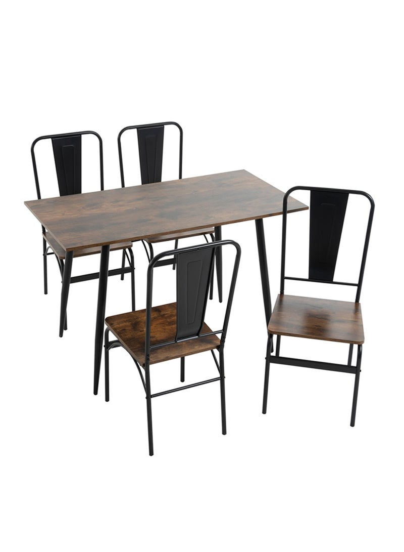 شويوين طقم طاولة طعام مكون من 5 قطع، طاولة طعام مع 4 كراسي، أثاث مطبخ عصري، مناسب للمنزل والمطعم والشقق - Image 4