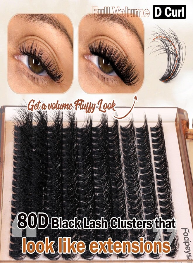 Focipeysa Eyelash Extension Kit, 200pcs 80D Mink Fur False Eyelashes, 10-18mm DIY Lash Clusters, Matte Black, Vegan, Cruelty Free, Includes Lash Bond & Remover, Tweezers - Image 5