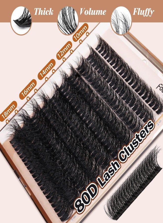 Focipeysa Eyelash Extension Kit, 200pcs 80D Mink Fur False Eyelashes, 10-18mm DIY Lash Clusters, Matte Black, Vegan, Cruelty Free, Includes Lash Bond & Remover, Tweezers - Image 3