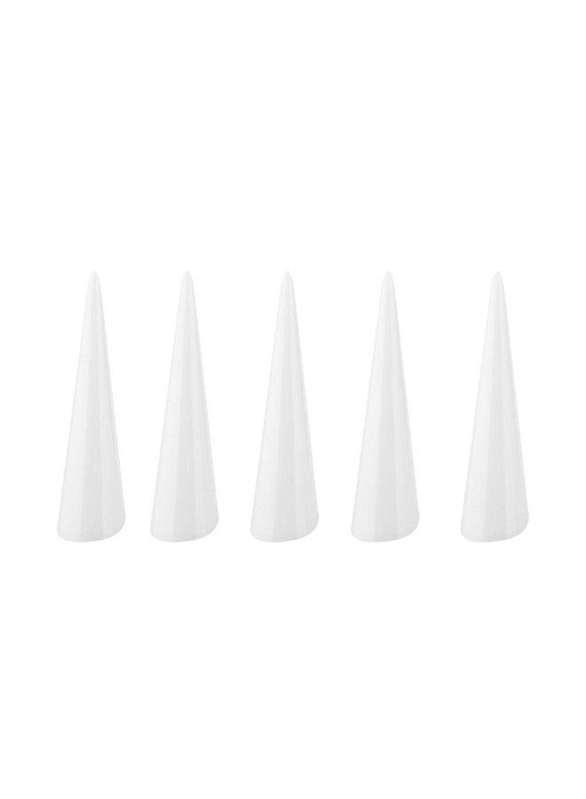 TMISHION Ring Finger Display, Support for Ring 5pcs Single Finger Ring Showcase Stand Display Stand Jewelry Rings Organizer(White) - Image 1