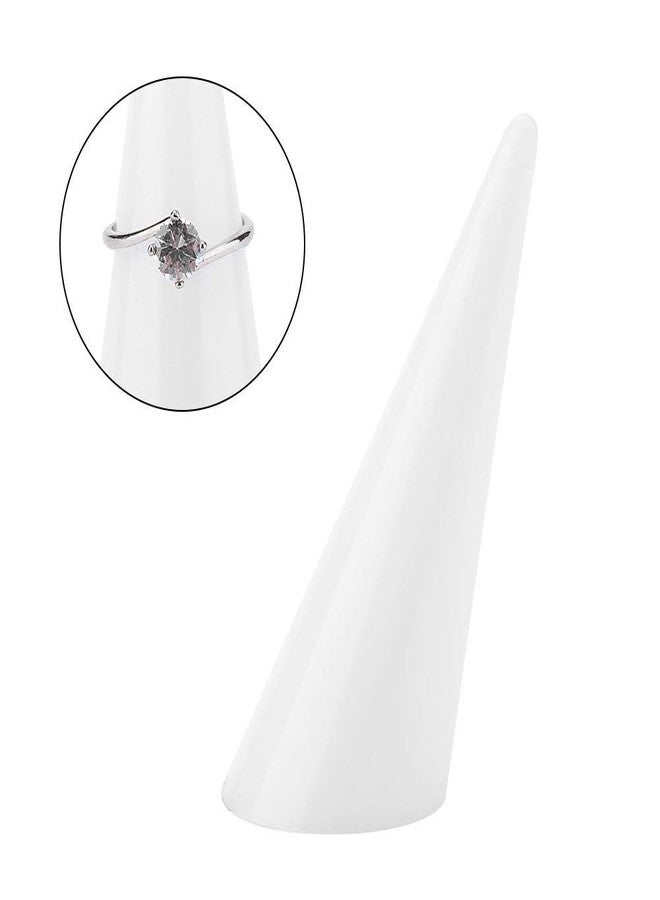 TMISHION Ring Finger Display, Support for Ring 5pcs Single Finger Ring Showcase Stand Display Stand Jewelry Rings Organizer(White) - Image 3