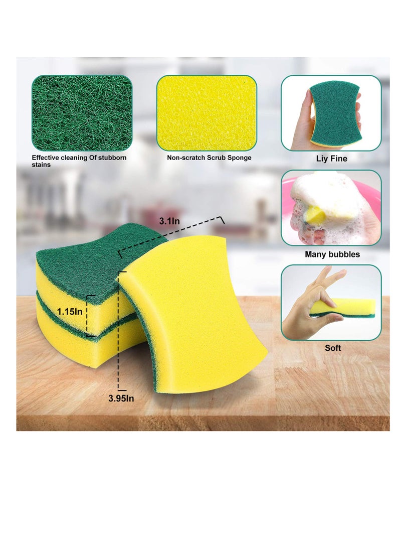 Excefore Kitchen Cleaning Sponges, 24 Pack Eco Non-Scratch for Dish, Kitchen Dish Sponge, Sponges for Cleaning Kitchen and Household, Dish Sponges for Washing Dishes, Pots and Pans  - Image 2