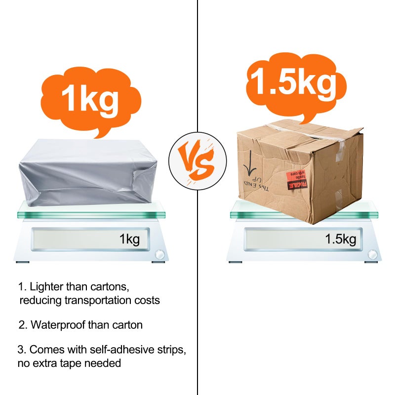 Magrimaxio Pack of 100 Shipping Bags for Clothes, Plastic Packaging Bags With Self-Adhesive Closure, Opaque, L (10 x 13 inch/25.5 x 33 cm) - Image 5