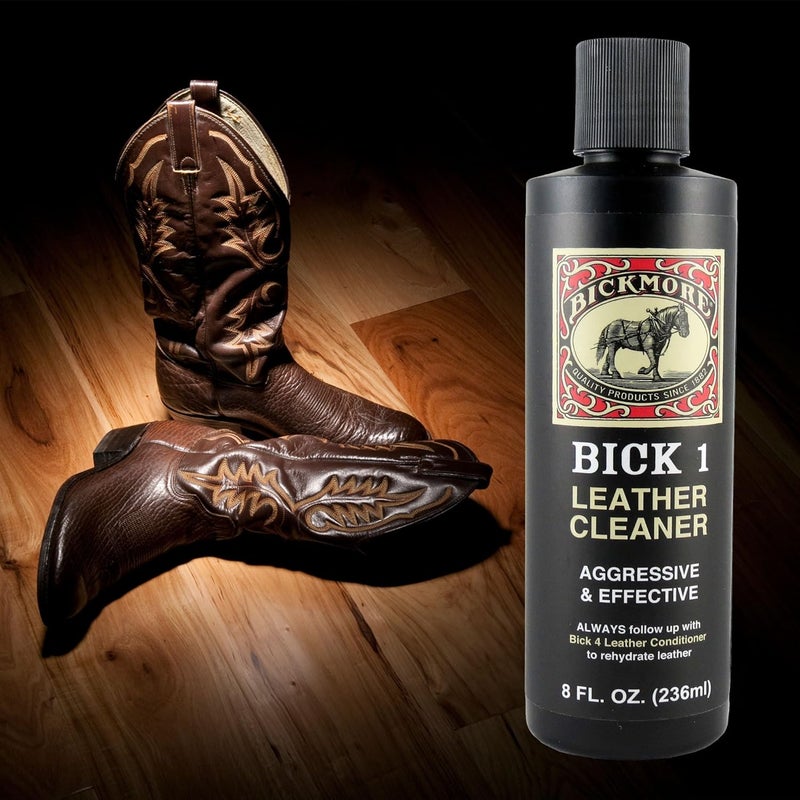 Bickmore Bick 1 Leather Cleaner 8 oz - Clean Dirt, Oil, Sweat, Salt, and Water Stains from All Colored, White, and Black Leather - Image 4