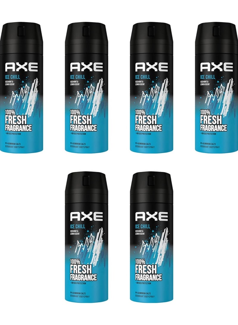 Axe Men Body Spray Deodorant Ice Chill 6 x 150ml - Image 3