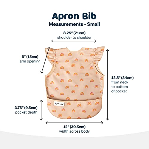 Tiny Twinkle Short Sleeve Apron Baby & Toddler Bib for Girls – Waterproof, Mess-Proof Bibs for Eating & Feeding, Machine Washable,Perfect Holiday Gift (Butterflies, 6–24M) - Image 4
