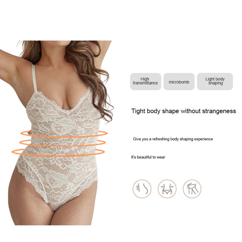 Style Lace Women'S Shapewear Bodysuit With Built-In Straps For Wearing Underneath Or As Outerwear - Image 4