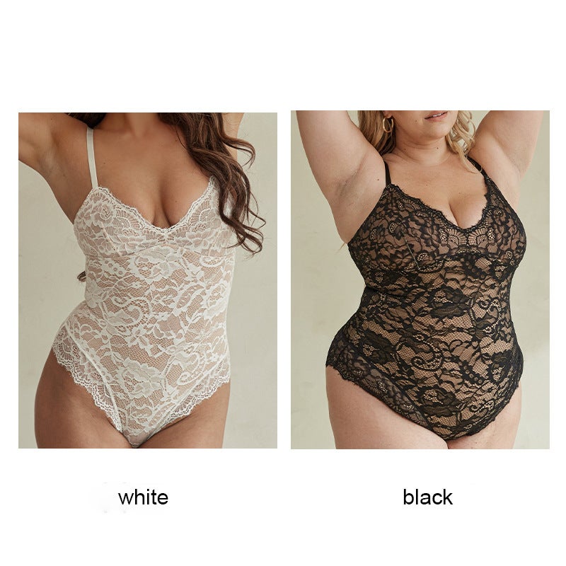 Style Lace Women'S Shapewear Bodysuit With Built-In Straps For Wearing Underneath Or As Outerwear - Image 5