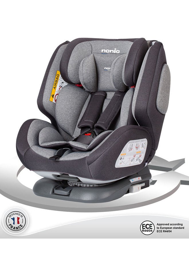 Nania - One360° Isofix Grey Melange Baby Car Seat, Group 0+,1,2,3 (0-36Kg), Suitable From Birth - Image 1