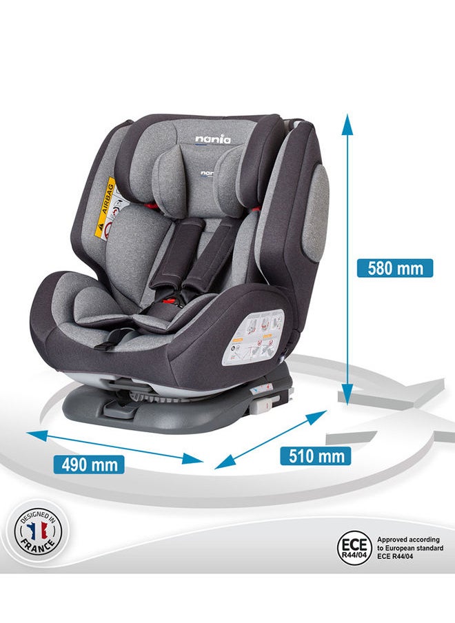 Nania - One360° Isofix Grey Melange Baby Car Seat, Group 0+,1,2,3 (0-36Kg), Suitable From Birth - Image 1