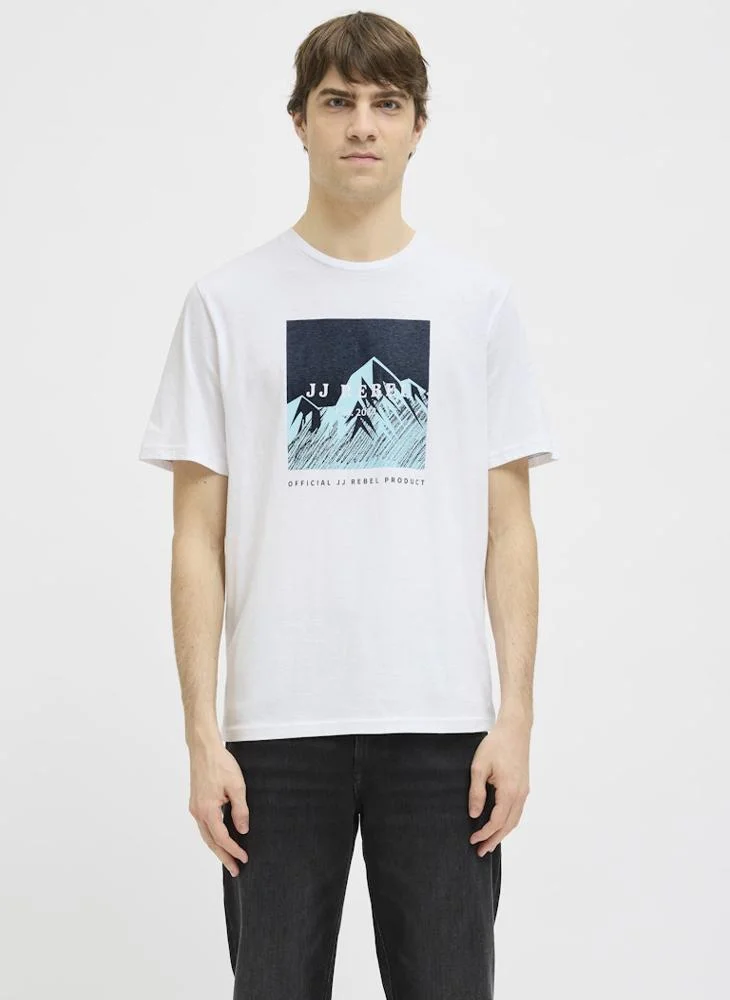 ج ج ريبل Jrebraven Graphic Crew Neck T-Shirt