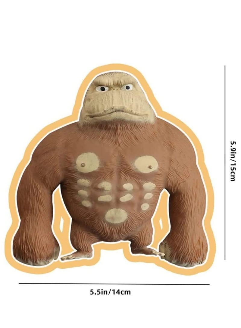 DURKU Stretchy Gorilla Stress Toy, Funny Stretch Figure Toy for Kids and Adults, Stress Relief & Decompression monkey splat Soft - Ideal Gift As Kids Toys - Image 2