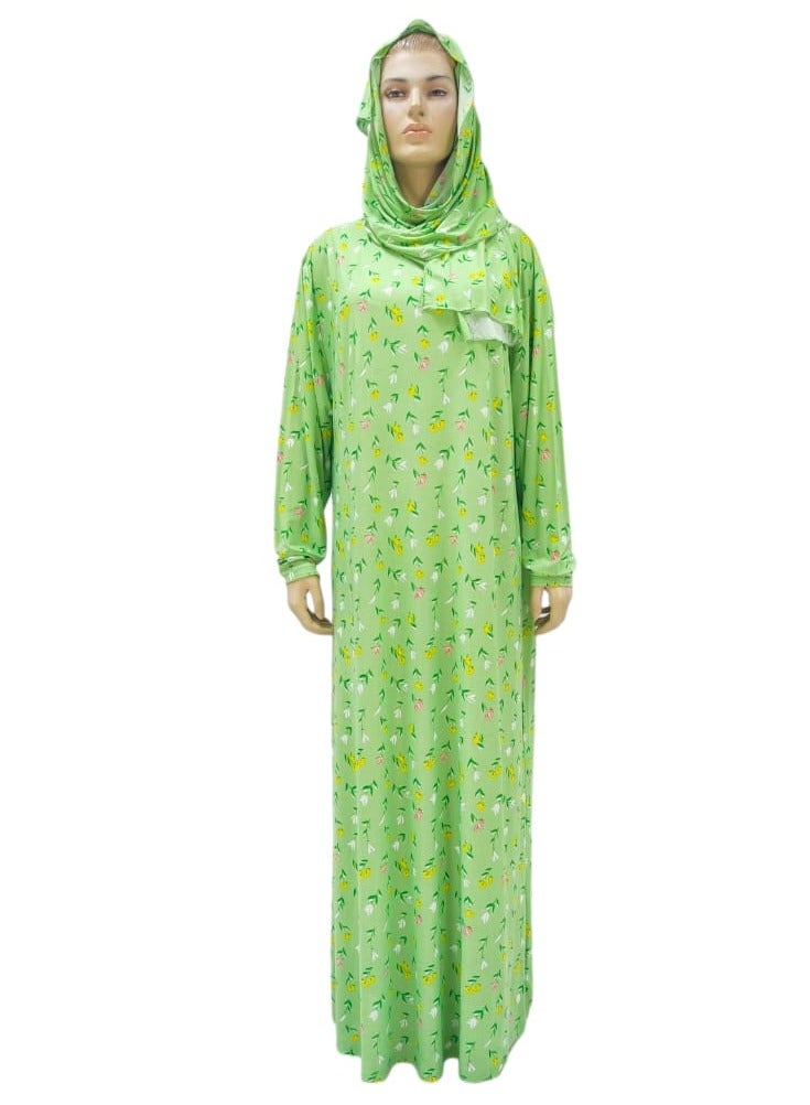 Dee's Fashion Women's printed Prayer Gown, Full Length Modest Islamic Robe, Long Sleeves, Comfortable and Elegant  - Image 3