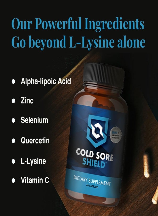 Cold Sore Shield | Daily Cold Sore Supplement Including L-Lysine & Natural Defense Ingredients | Around The Clock Support | 60 Count | Made in The USA - Image 5