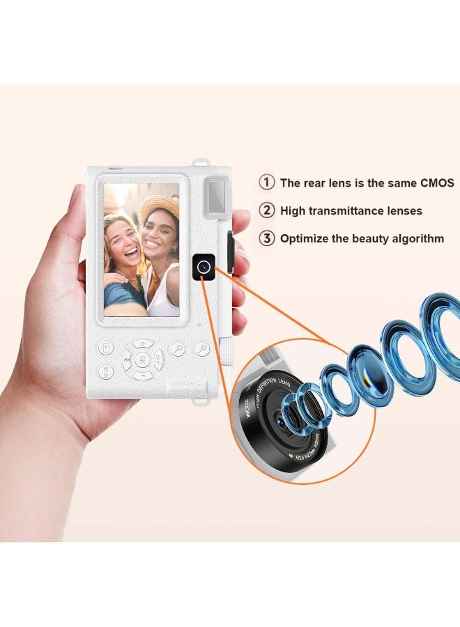 XiuWoo 5K 64MP Digital Camera 18X Digital Zoom, Vlog Cameras with WiFi and Microphone, Dual Lens for Selfie, 3 inch IPS Screen Travel Cameras for Teens, Beginner with 64GB Card - Image 5