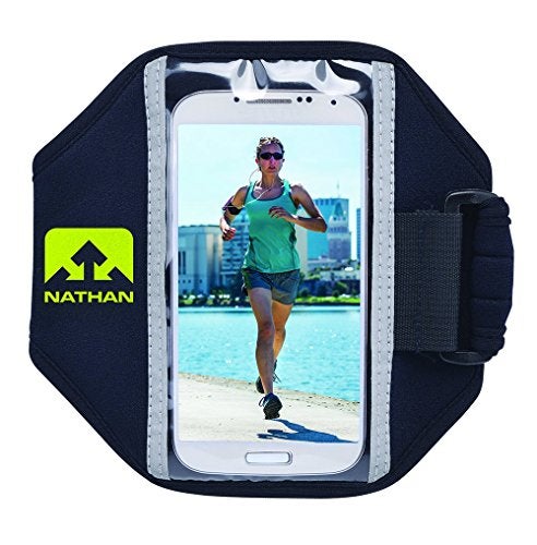 Nathan Super 5K Universal Armband, Black/Lime, One Size - Image 5