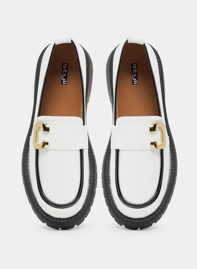 Styli Styli Slip On Block Heel Shoes