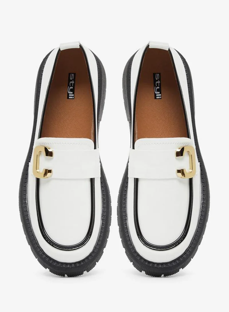 Styli Styli Slip On Block Heel Shoes