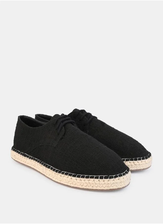 ستايلي Low Ankle Lace Up Knitted Shoes