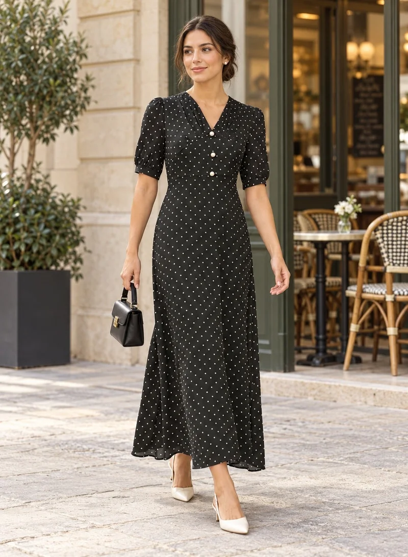Ella Polka Print Dress