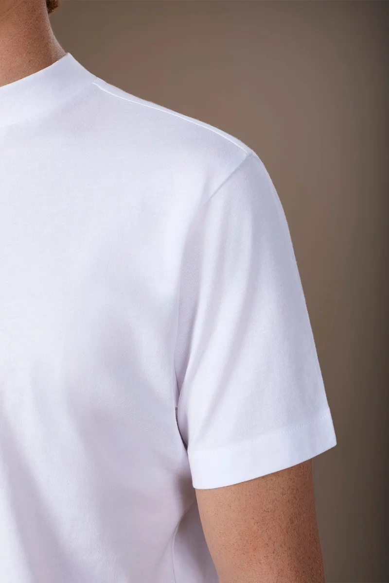 Doppelganger White Men's regular fit turtleneck T-shirt - White for Men | Best Price UAE