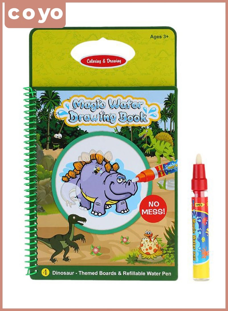 COYO Magic Water Colouring Book for Children Reusable Water Drawing Book with Magic Pen Early Education Doodle Painting Toys for 2 3 4 5 Year Old Kids Toddlers - Image 1