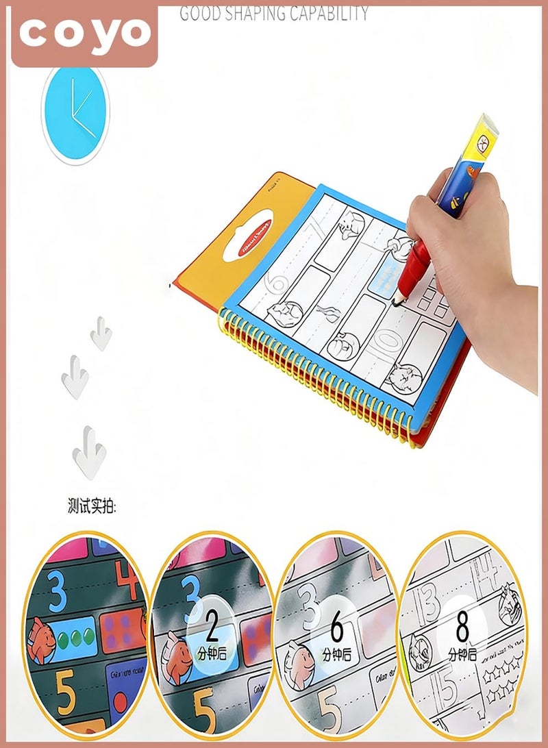 COYO Magic Water Colouring Book for Children Reusable Water Drawing Book with Magic Pen Early Education Doodle Painting Toys for 2 3 4 5 Year Old Kids Toddlers - Image 3