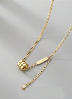 Generic New European and American Style Stainless Steel Fashion Pendant Necklace for Women Simple Korean Wild Forest Chain for Clutch Decoration  - Image 3