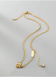 Generic New European and American Style Stainless Steel Fashion Pendant Necklace for Women Simple Korean Wild Forest Chain for Clutch Decoration  - Image 4