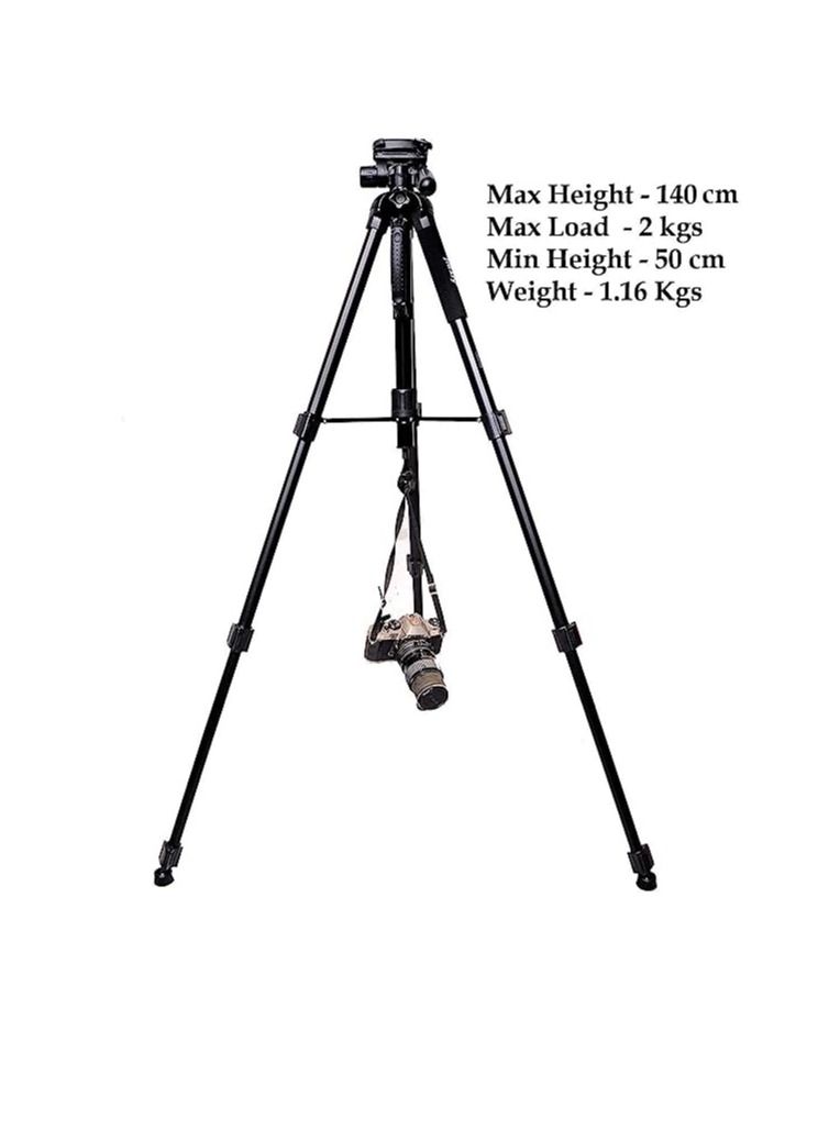 Jmary Professional Aluminium Tripod Monopod for All Mobiles And DSLR Cameras (Black) - Image 2