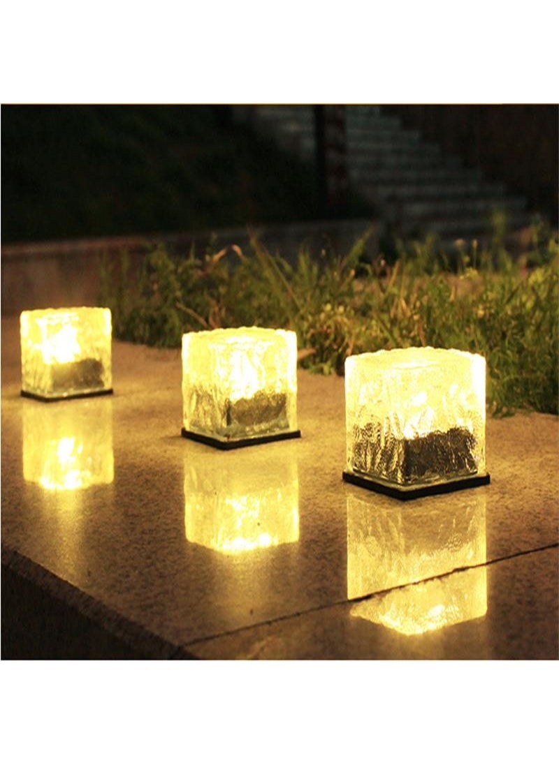 Technosmart Solar Solar Powered Ice Glass Floor Decorative Garden Lighting Led Crystal Buried Pool  - Image 3