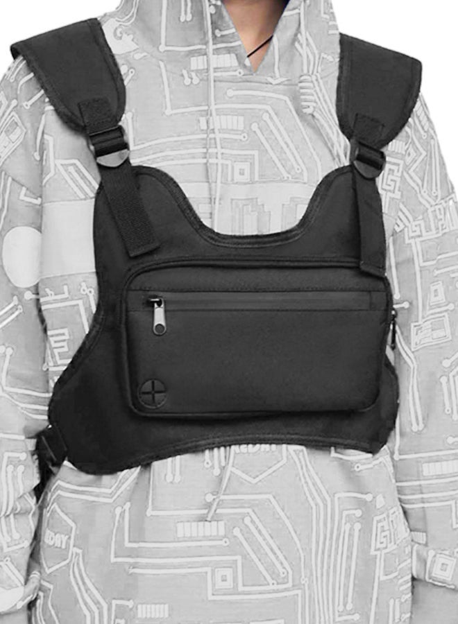 NIBEMINENT Cycling Camping Hiking Multifunctional Wide Reflective Strips Chest Bag - Image 3