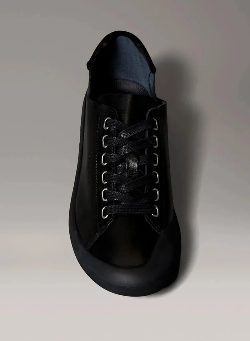 Calvin Klein Triple Black Smooth Leather Hybrid Trainers for Women | Best Price UAE