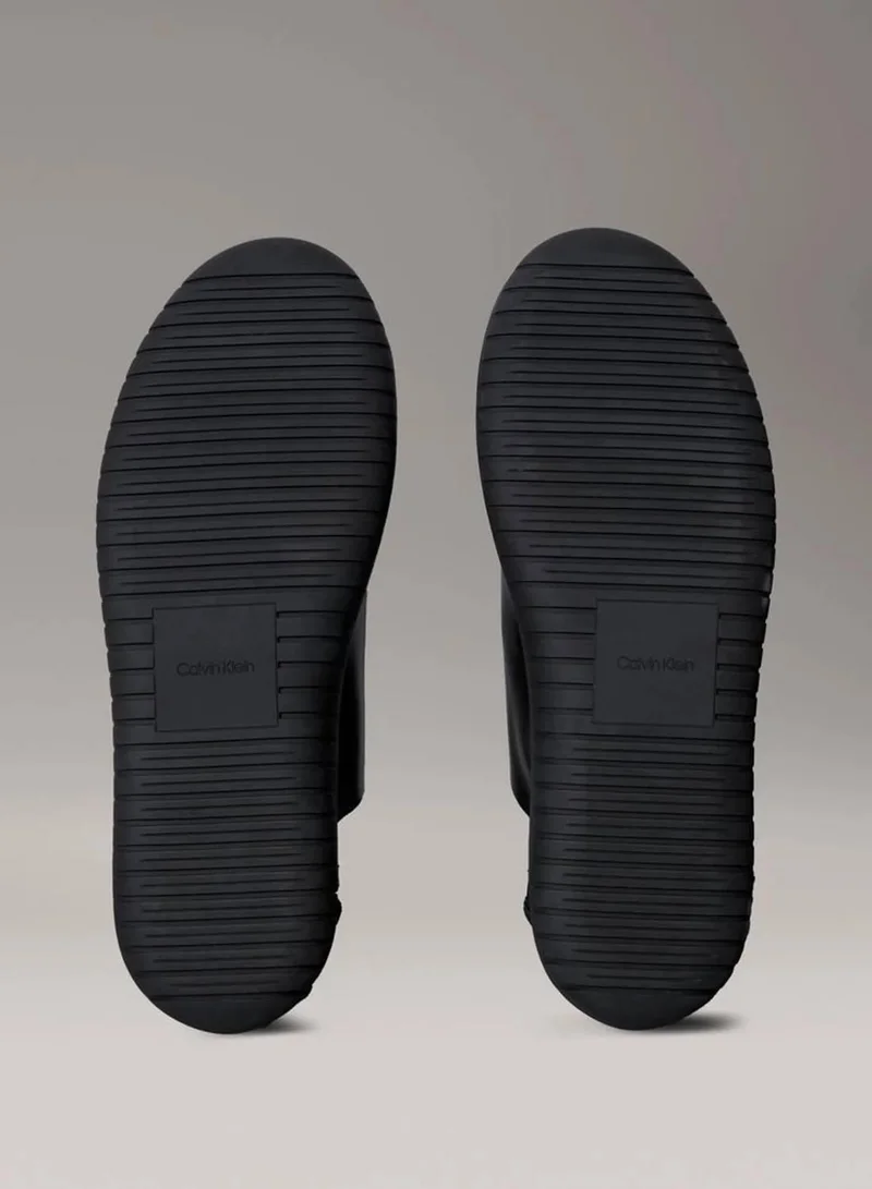 Calvin Klein Triple Black Smooth Leather Hybrid Trainers for Women | Best Price UAE