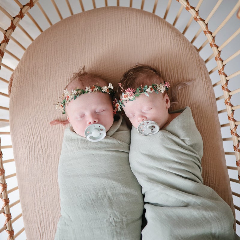 mushie Extra Soft Muslin Fitted Crib Sheet | 192 Thread Count | 28"x 52" (Rainbow) - Image 4