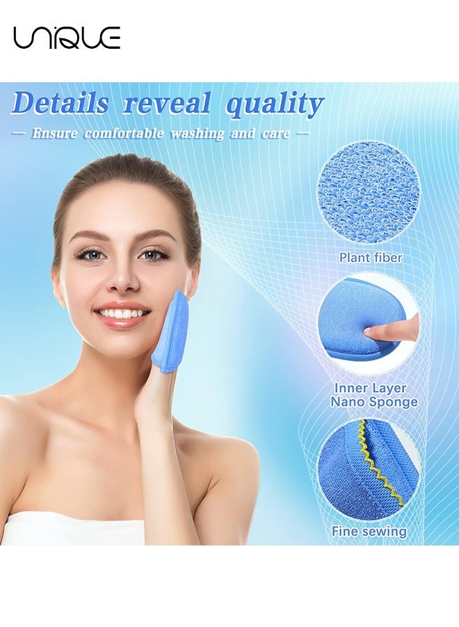Unique 4 Pcs Exfoliating Glove, Face Scrub and Body Scrub Mitt, Deep Exfoliating Mitt Body Scrub, Dead & Dry Skin Remover Exfoliator Face Scrub Tool, 4 Colors - Image 3