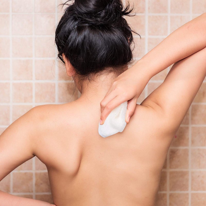 Tatuo 15 Packs Exfoliating Face Body Wash Cloths Towel Two Side Soft Weave Bath Cloth Exfoliating Scrubbing Massage Bath Towel for Women and Man(White Edge) - Image 5