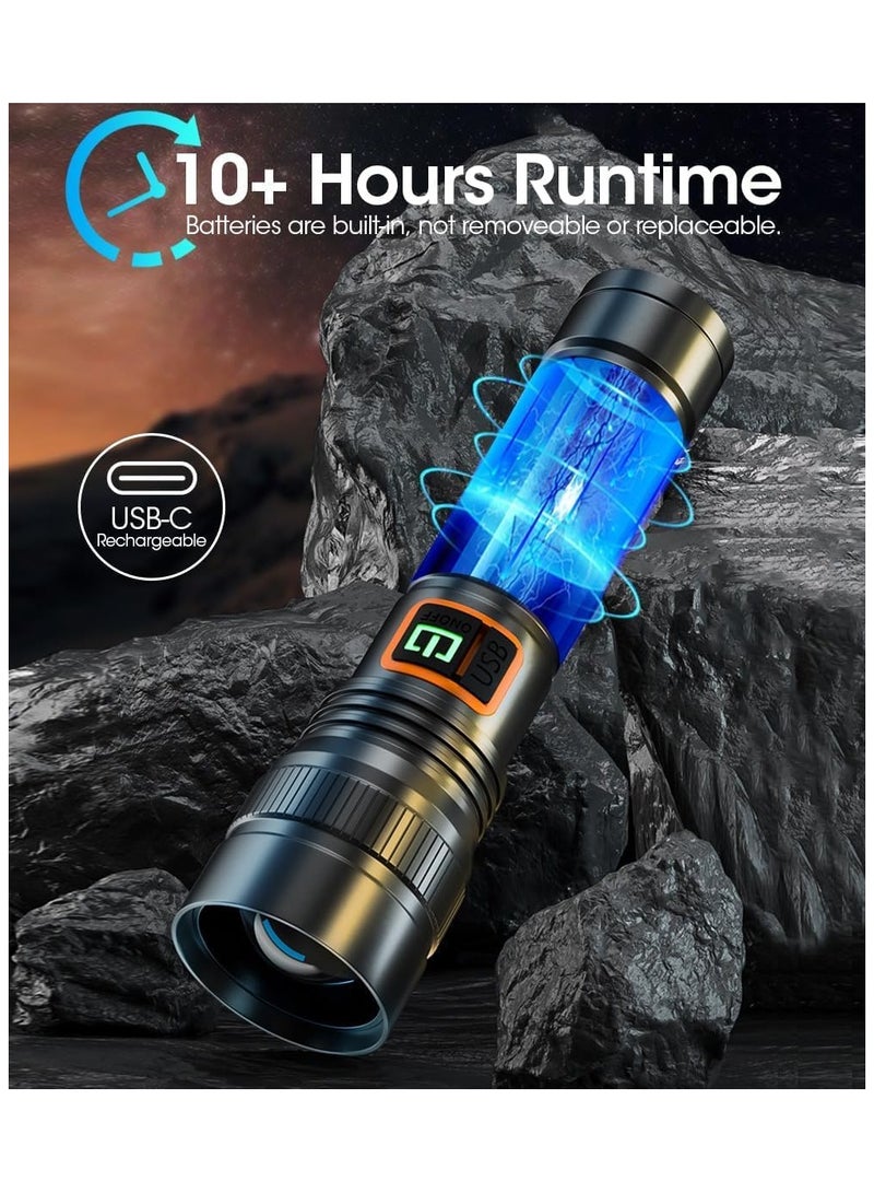 general Zoomable Handheld Flashlight, 10000 Lumen Tactical Flashlight, Compact Long Beam Flashlight, IPX6 Waterproof Flashlight for Camping, Home, Hiking - Image 4