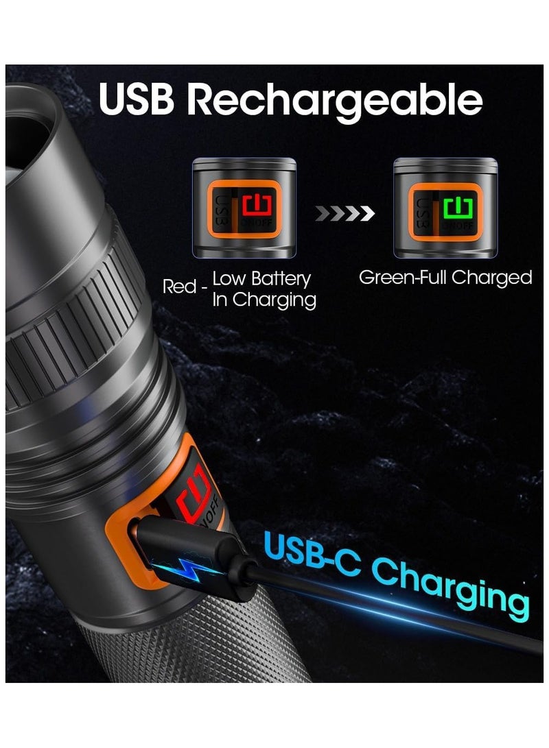 general Zoomable Handheld Flashlight, 10000 Lumen Tactical Flashlight, Compact Long Beam Flashlight, IPX6 Waterproof Flashlight for Camping, Home, Hiking - Image 3