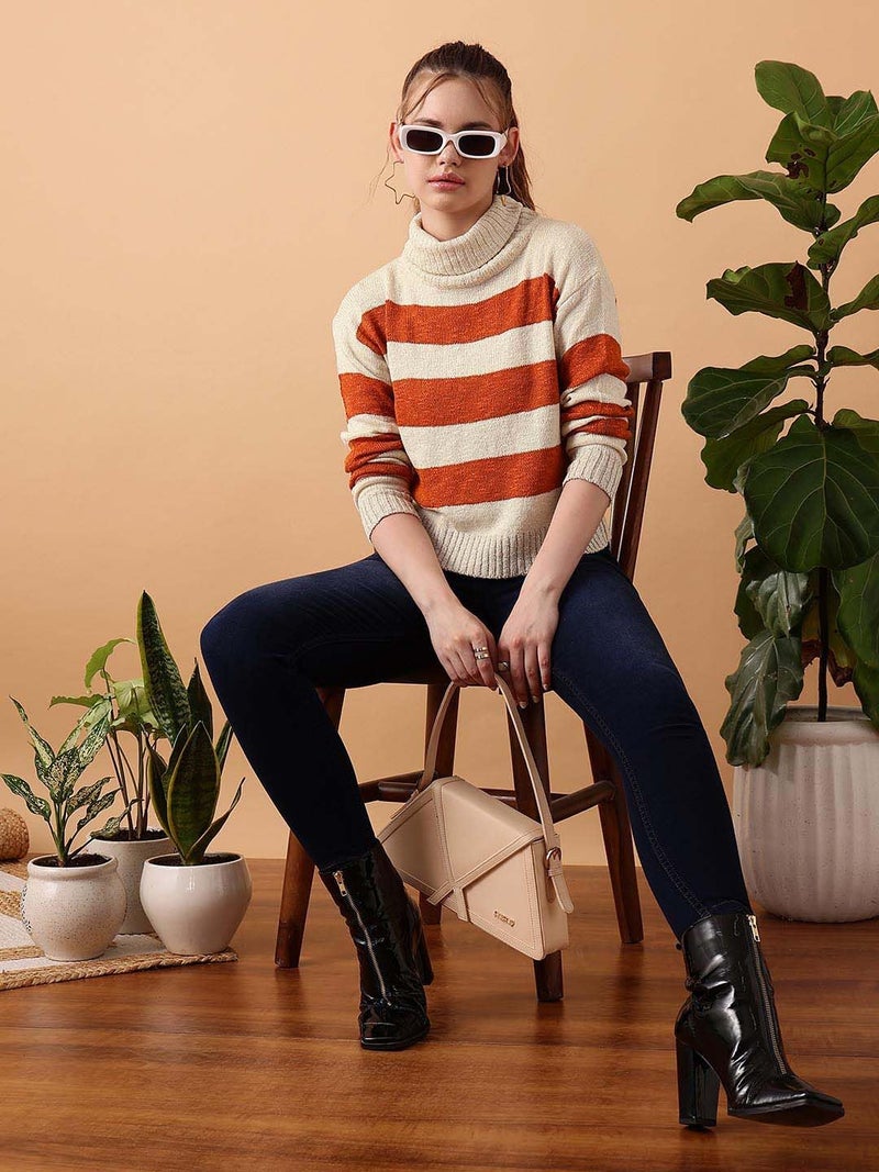 KOTTY Women’s Pullover Sweater Relaxed Fit for Winter Wear(Multicolored,L) - Image 4