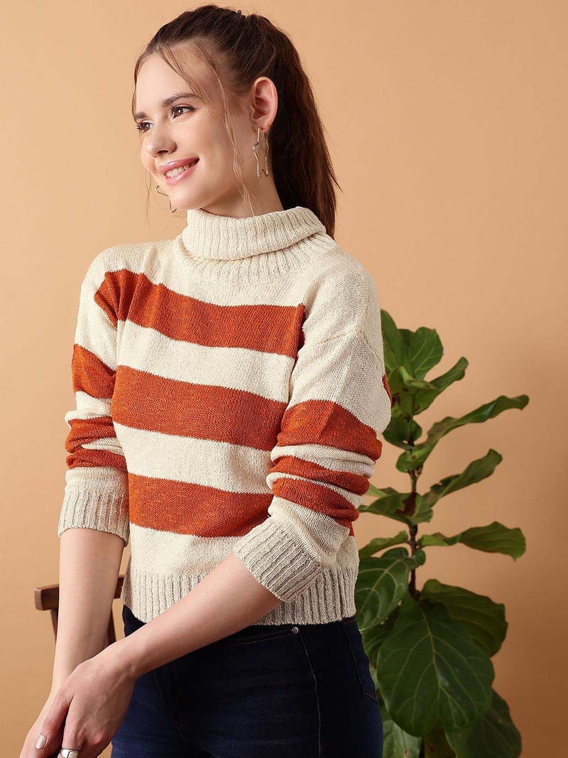 KOTTY Women’s Pullover Sweater Relaxed Fit for Winter Wear(Multicolored,L) - Image 5