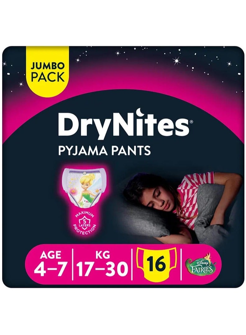 HUGGIES Drynites Girl'S Pyjama Bed Wetting Pants Size 7 - 16 Pieces - Image 2
