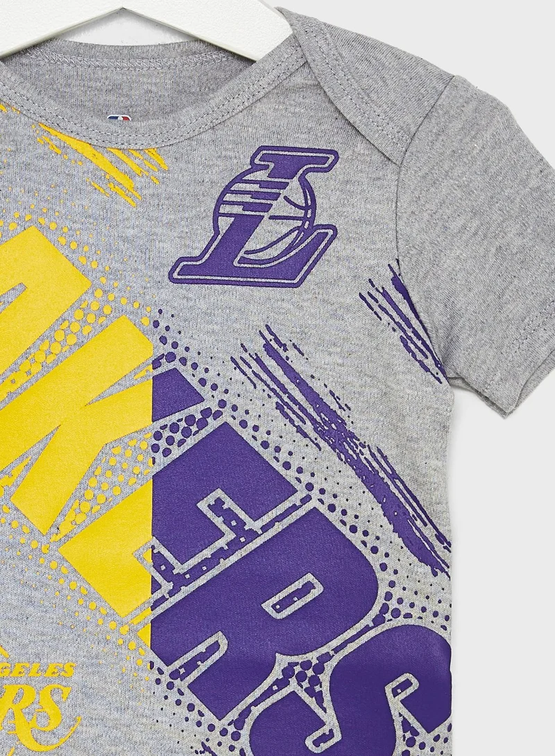 NBA Kids Los Angeles Lakers Dribbles Creeper Onesie