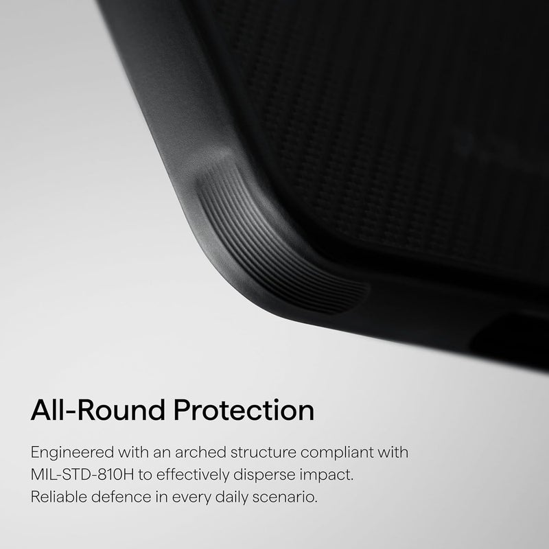 PITAKA for 2026 Samsung Galaxy Ultra Case, 6.9 Inch, Compatible with MagSafe, Military Protective 2026 Samsung Galaxy Ultra Case with Aaron Button, Aramid Fiber Woven [Cairn Case - Black/Grey] - Image 3