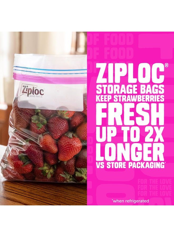 Ziploc Quart Food Storage Bags, Grip 'n Seal Technology for Easier Grip, Open, and Close, 80 Count - Image 4